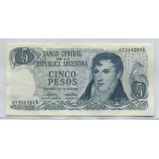 ARGENTINA COL. 610a BILLETE 5 PESOS LEY 18.188 BOT 2330 SIN CIRCULAR UNC